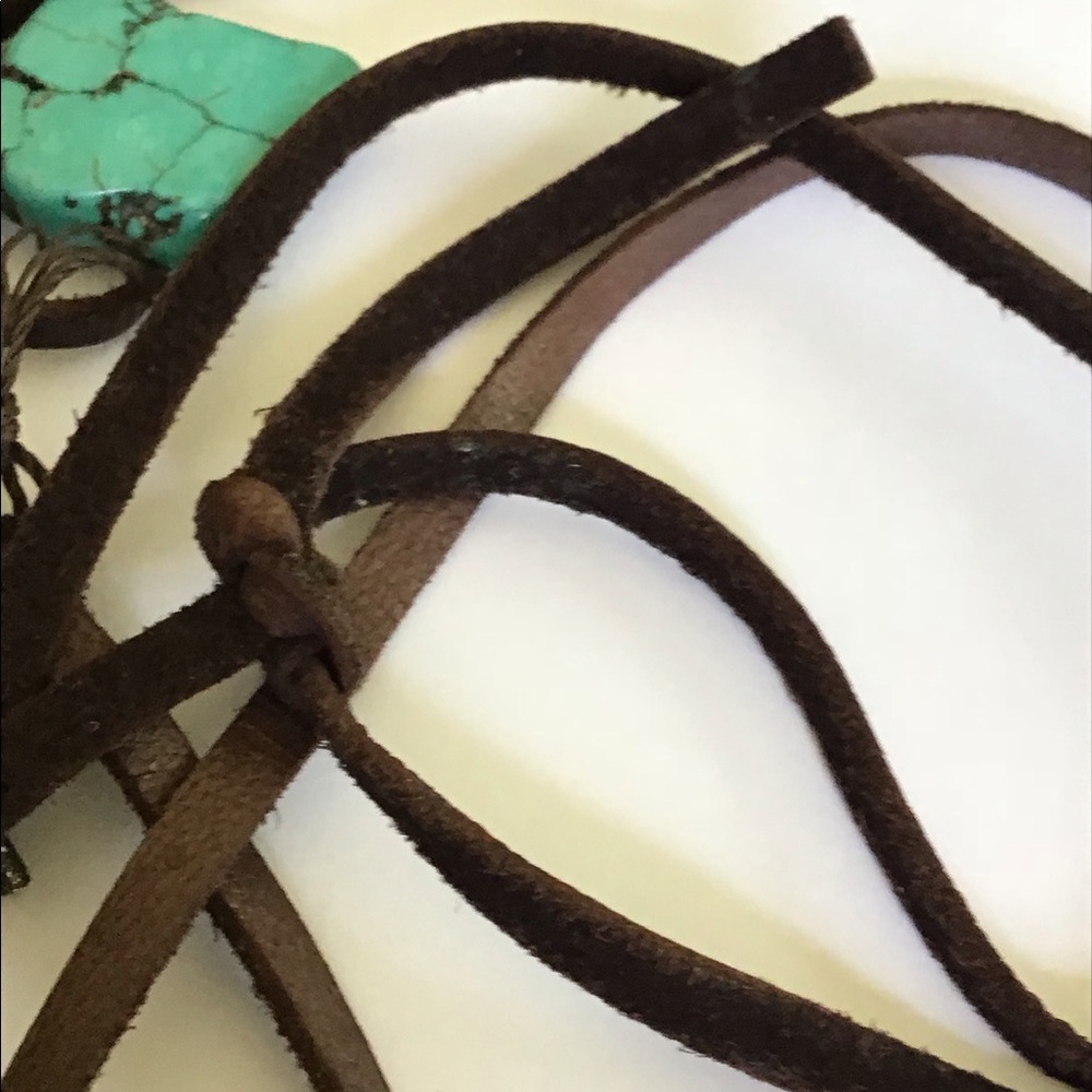 Love Heals Mixed Charms Gems Leather Necklace - Picture 8 of 10